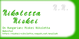 nikoletta miskei business card